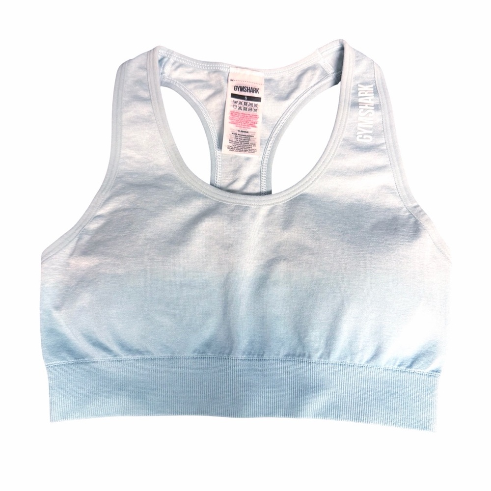 Gymshark Adapt Ombré Seamless Sports Bra Light Blue Size S
